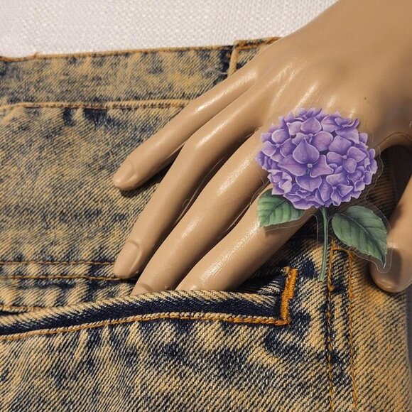 Ventage Studebker. Not Worn, Women's  Blue/yellow Jean Skirt, Size 11/12 - Picture 8 of 10